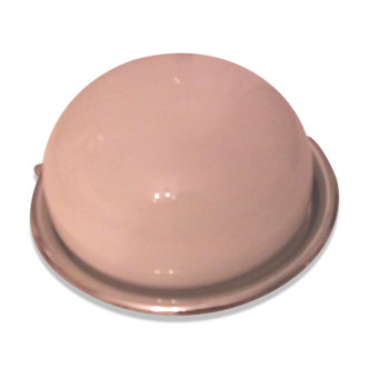 Plafonnier opaline blanche loft industriel