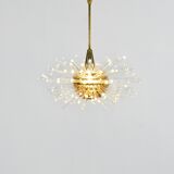 Lustre Bakalowits Miracle Sputnik en laiton avec tiges en verre cristal, années 1960