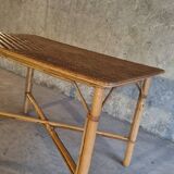 Vintage rattan table
