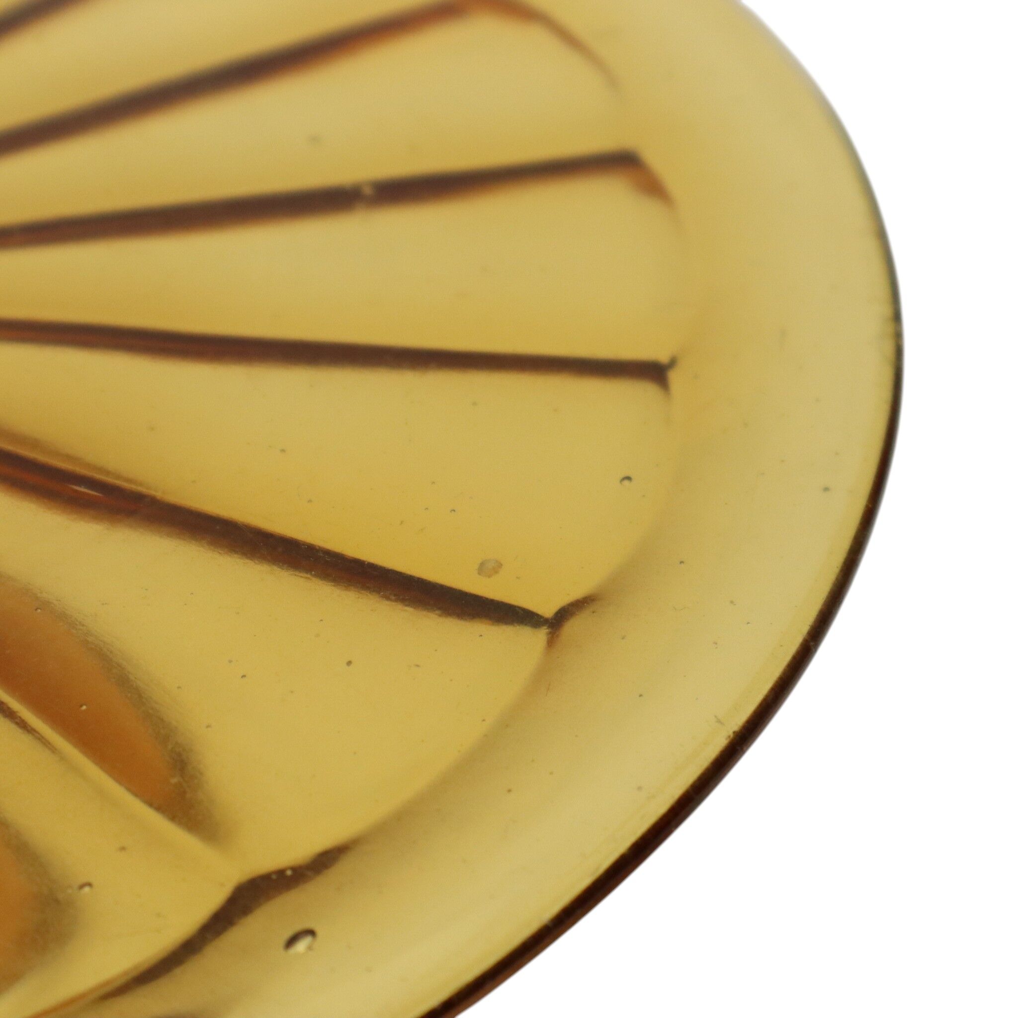Amber Art Deco Cake Platter / Pastry Dish – Depression Glass