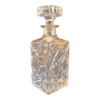 Hand-cut crystal decanter labeled SL (St Louis?)