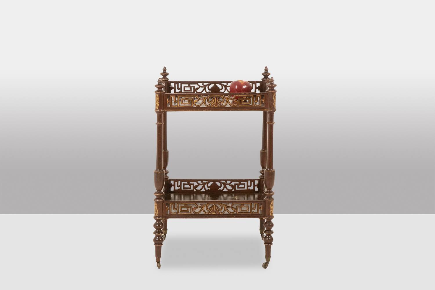 Small serving table with Japonese lacquer decoration. Napoleon III period.