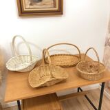 Natural wicker presentation basket