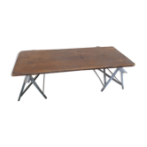 Table basse sur tréteaux