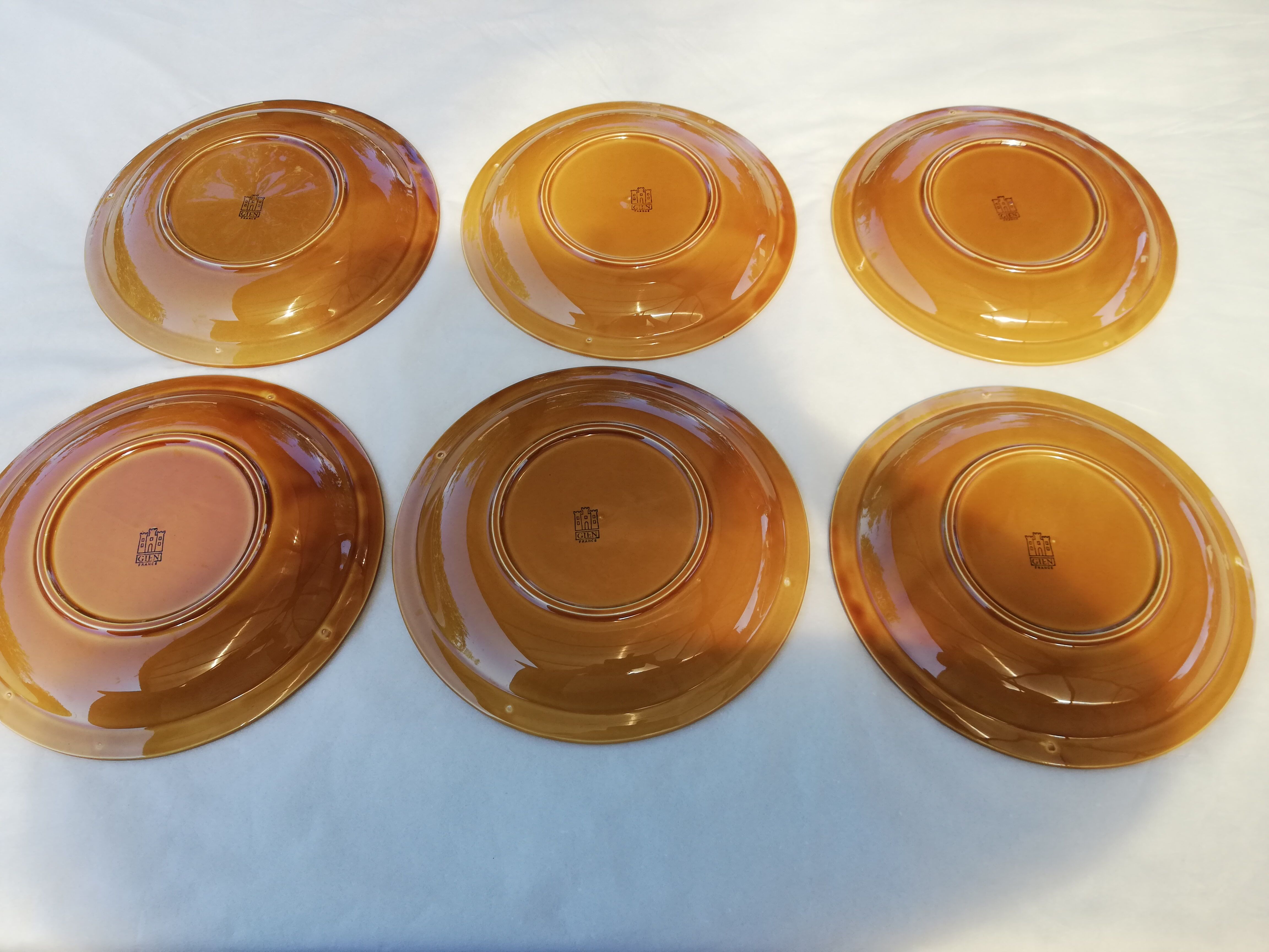 Gien earthenware dinner plates