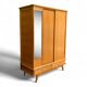 Vintage wardrobe with compass feet 1960