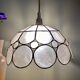 Suspension abat-jour vintage en nacre et laiton