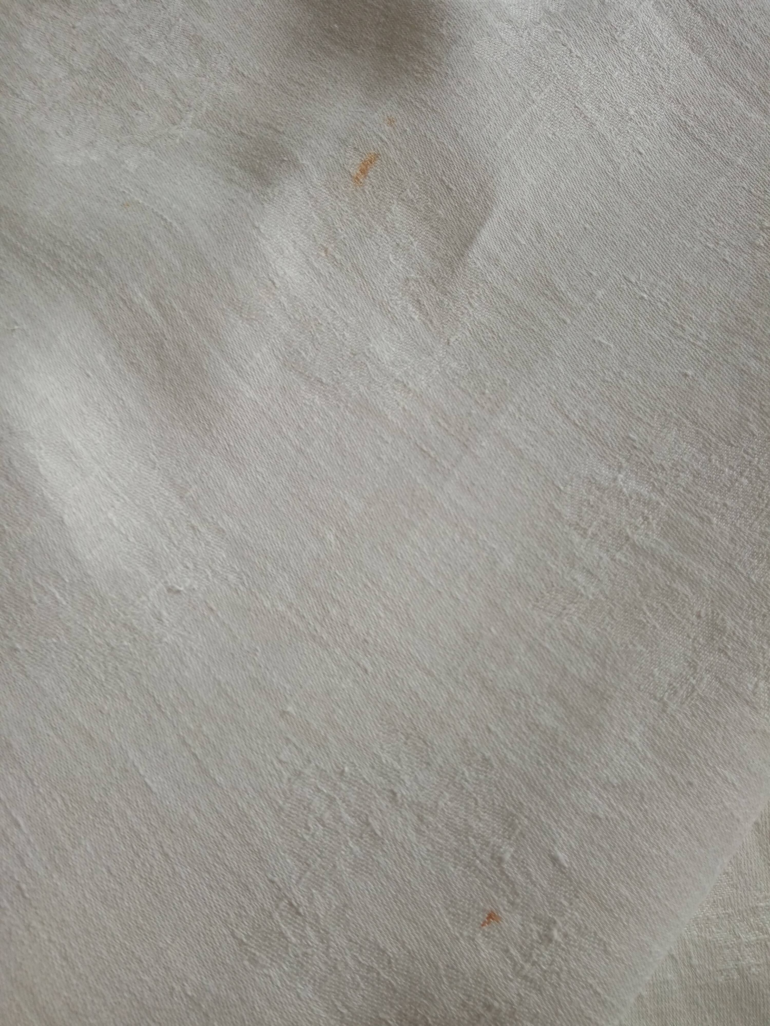 Old large rustic linen tablecloth 295 x 140 cm