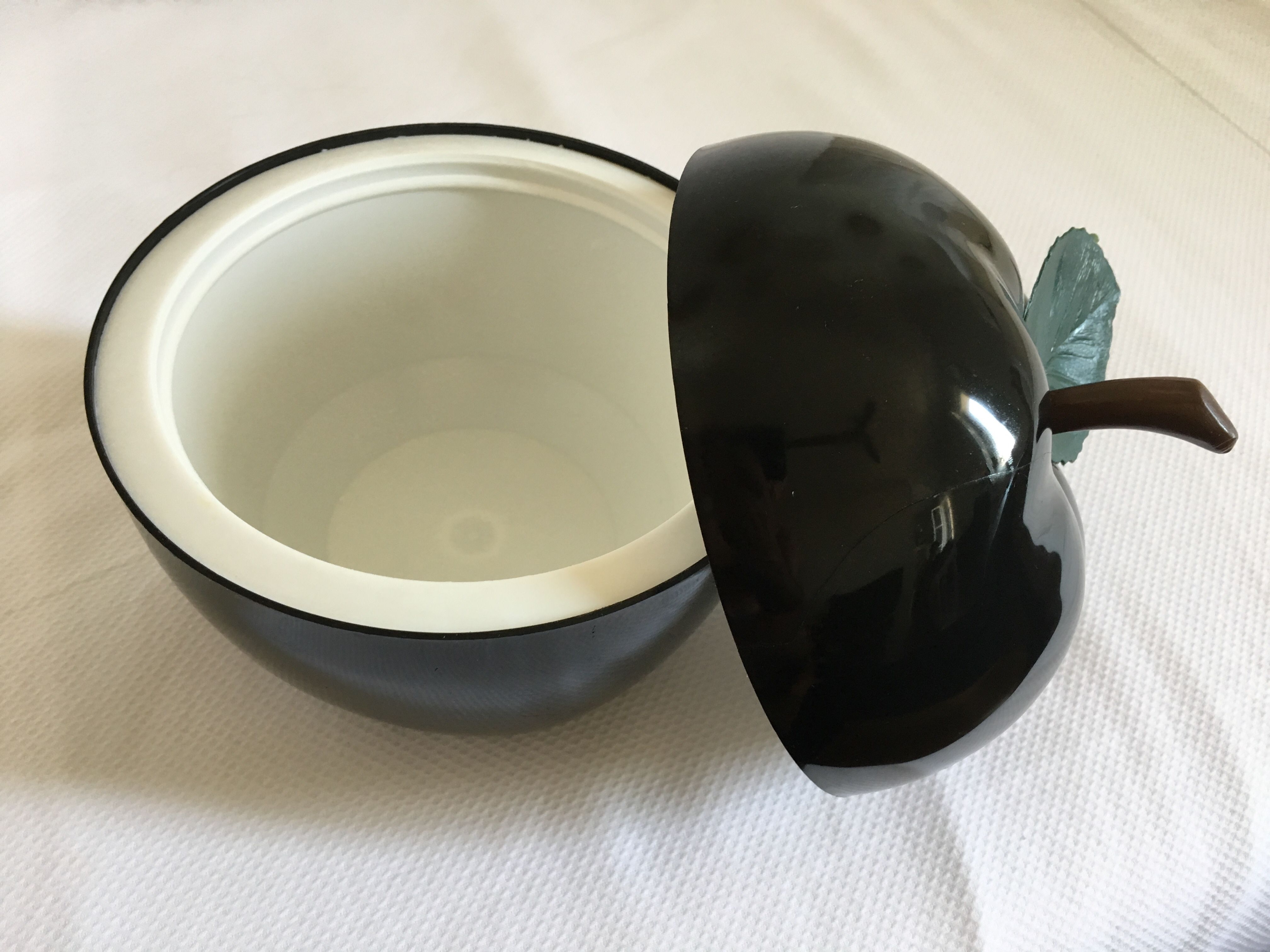 Rare vintage black apple ice bucket