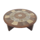 Tue Poulsen pour Haslev Møbelsnedkeri, table basse en pierre et chêne, Danemark années 1960