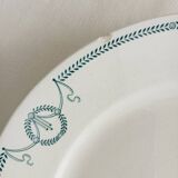 Set of 6 flat plates, ironstone, Petrus Regout, Empire.
