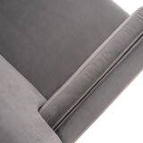 Canapé gris velour, design scandinave
