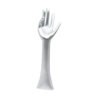 Hand baguier in grey ceramic