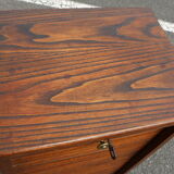 Dark single curtain cabinet