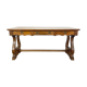Vintage mahogany harp base desk table with drawers