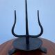 Brutalist wrought iron candlestick holder