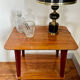 Vintage compass foot serving table 1950