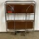 Vintage chrome folding wheel dessert
