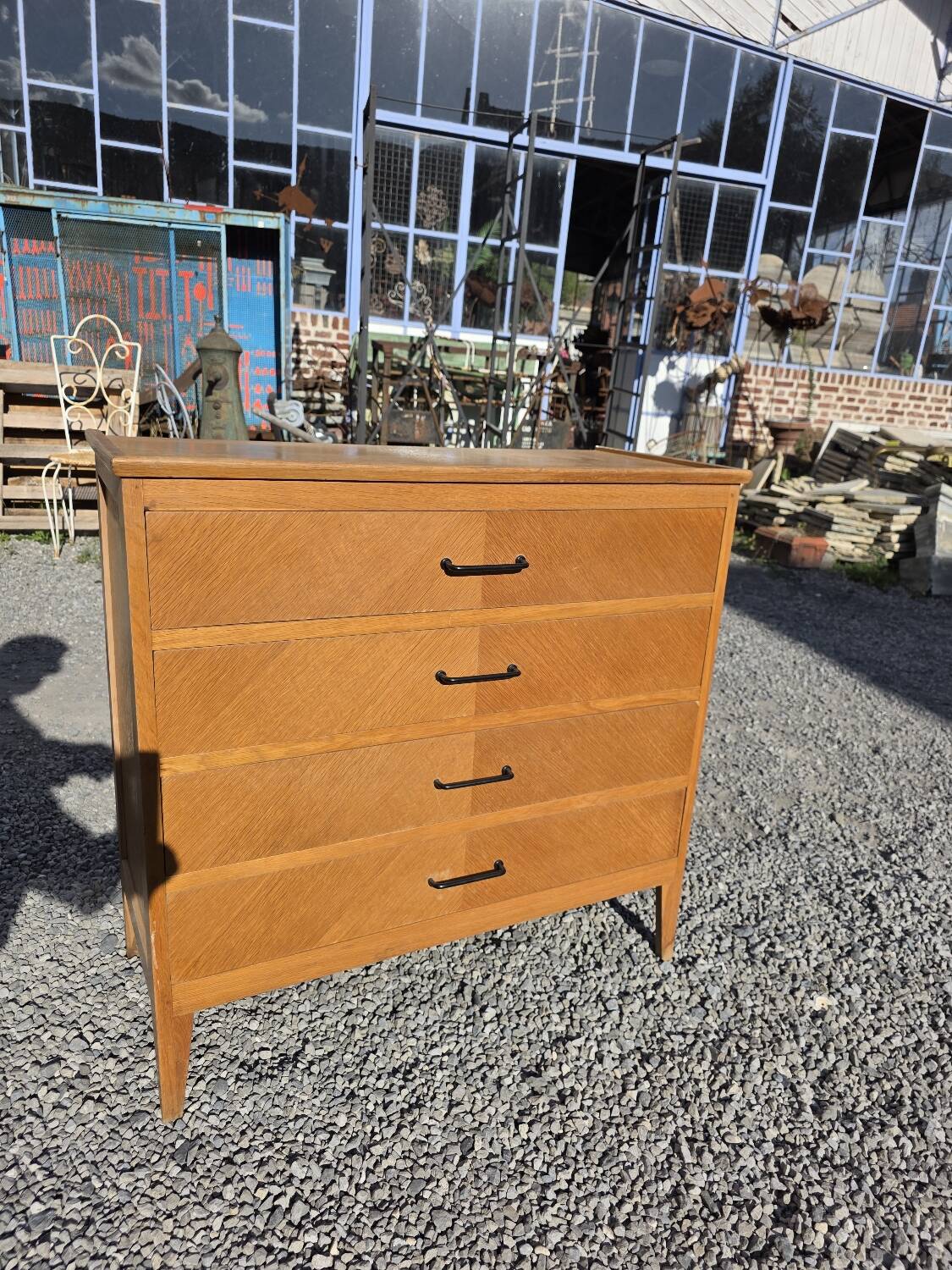 Vintage oak chest of drawers from the 60s