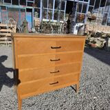 Vintage oak chest of drawers from the 60s