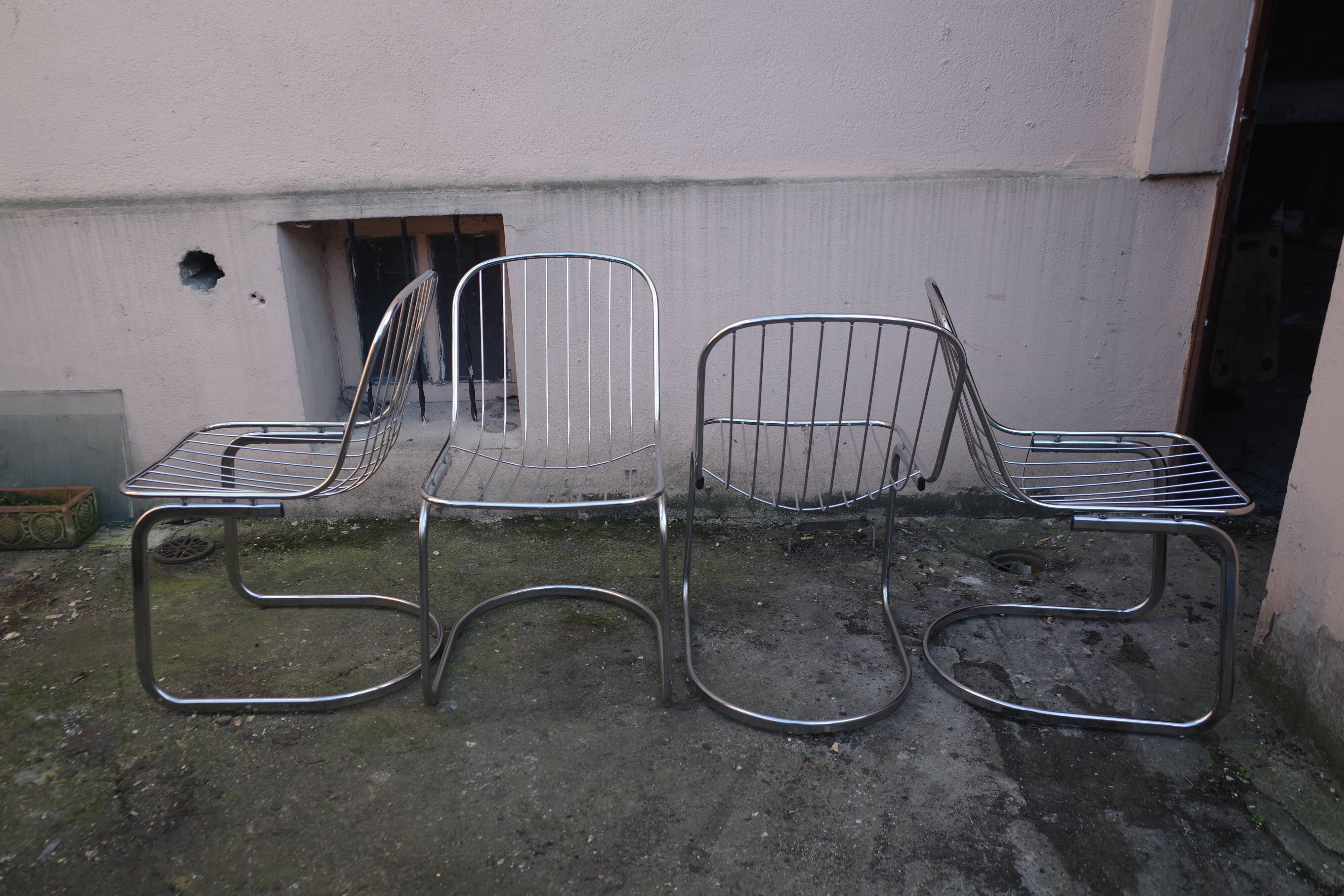 Lot of 4 chairs Gastone Rinaldi