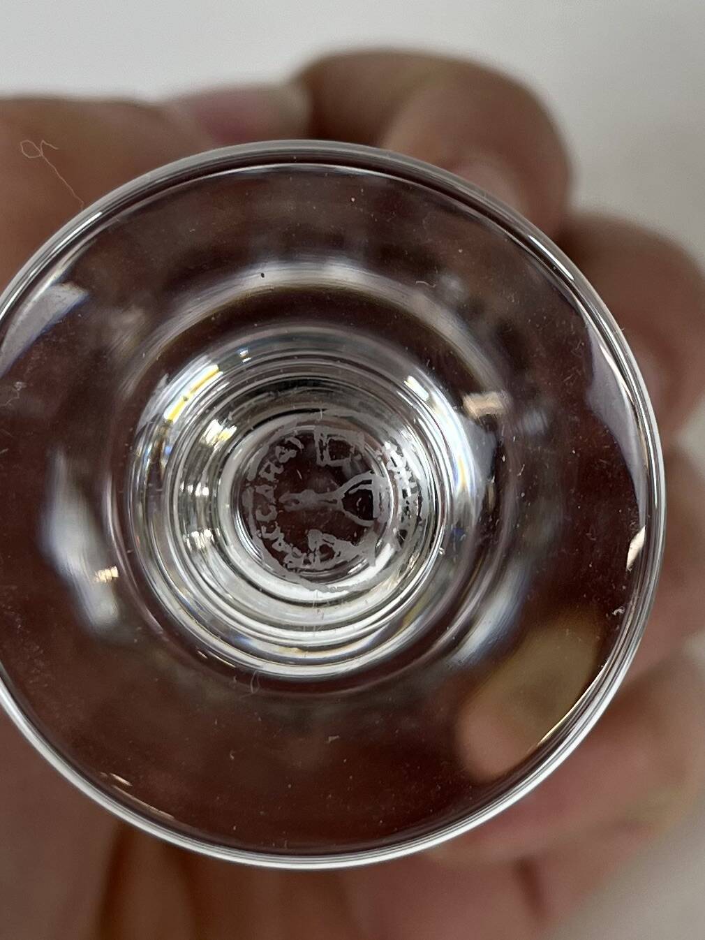 9 baccarat liqueur glasses, piccadilly model