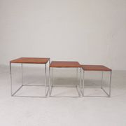 Ensemble de 3 tables d'appoint, ensemble mimi, années 1960