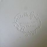 6 flat plates in Burgundy stoneware, Sarreguemines France