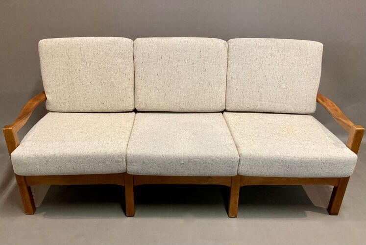 Sofa 3 places Scandinavian design 1950