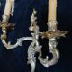 4 splendid wall sconces candle holders bronze Louis XVI XV style