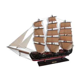 Bateau collection bois Fragata Siglo XVIII - 72 cm x 54 cm en parfait état