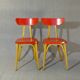 Set of 2 chairs Luterma "banana" 1955 vintage bistro