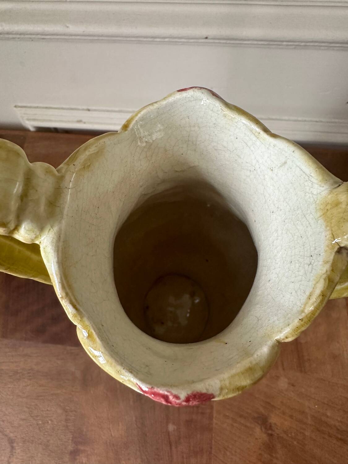 Art Nouveau vase in stamped slip