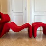 Chauffeuse et repose-pieds Etcetera par Jan Ekselius, Suède, vers 1970