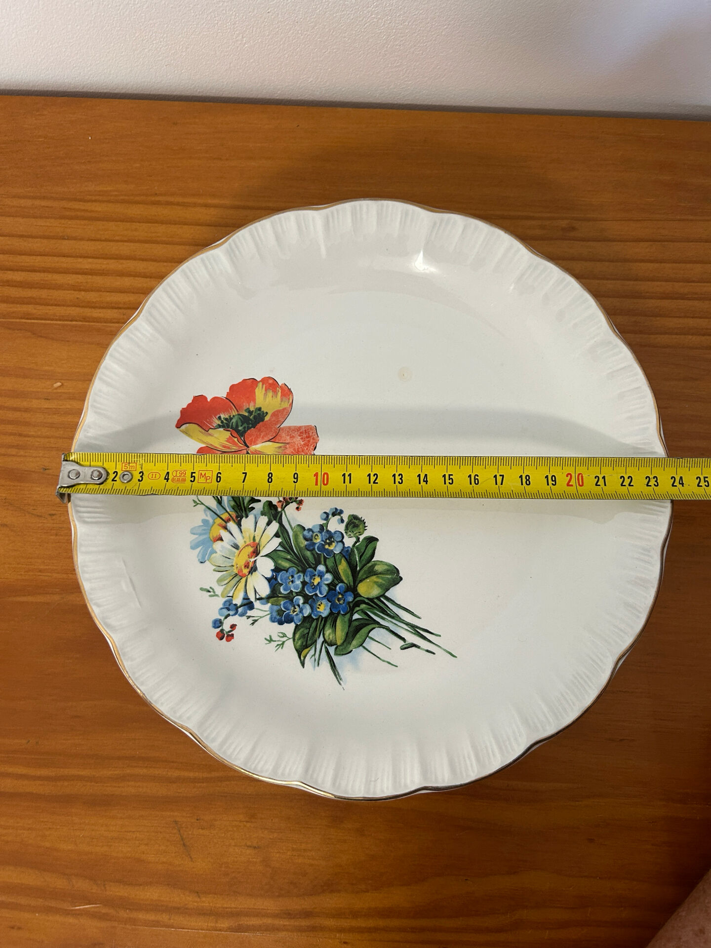 Set of 6 Antique Flat Plates Digoin & Sarreguemines - Model RE