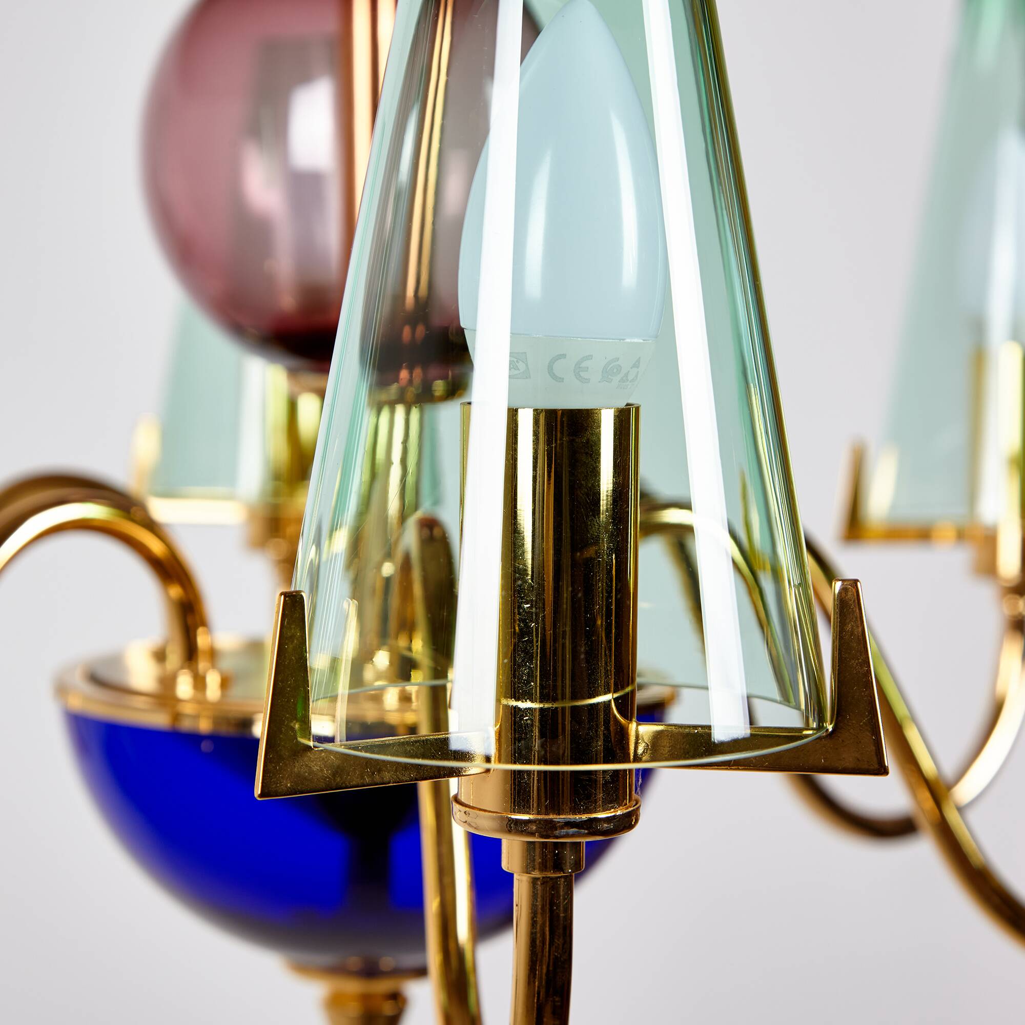 Italian Glass Chandelier, 1980s (MK9505)