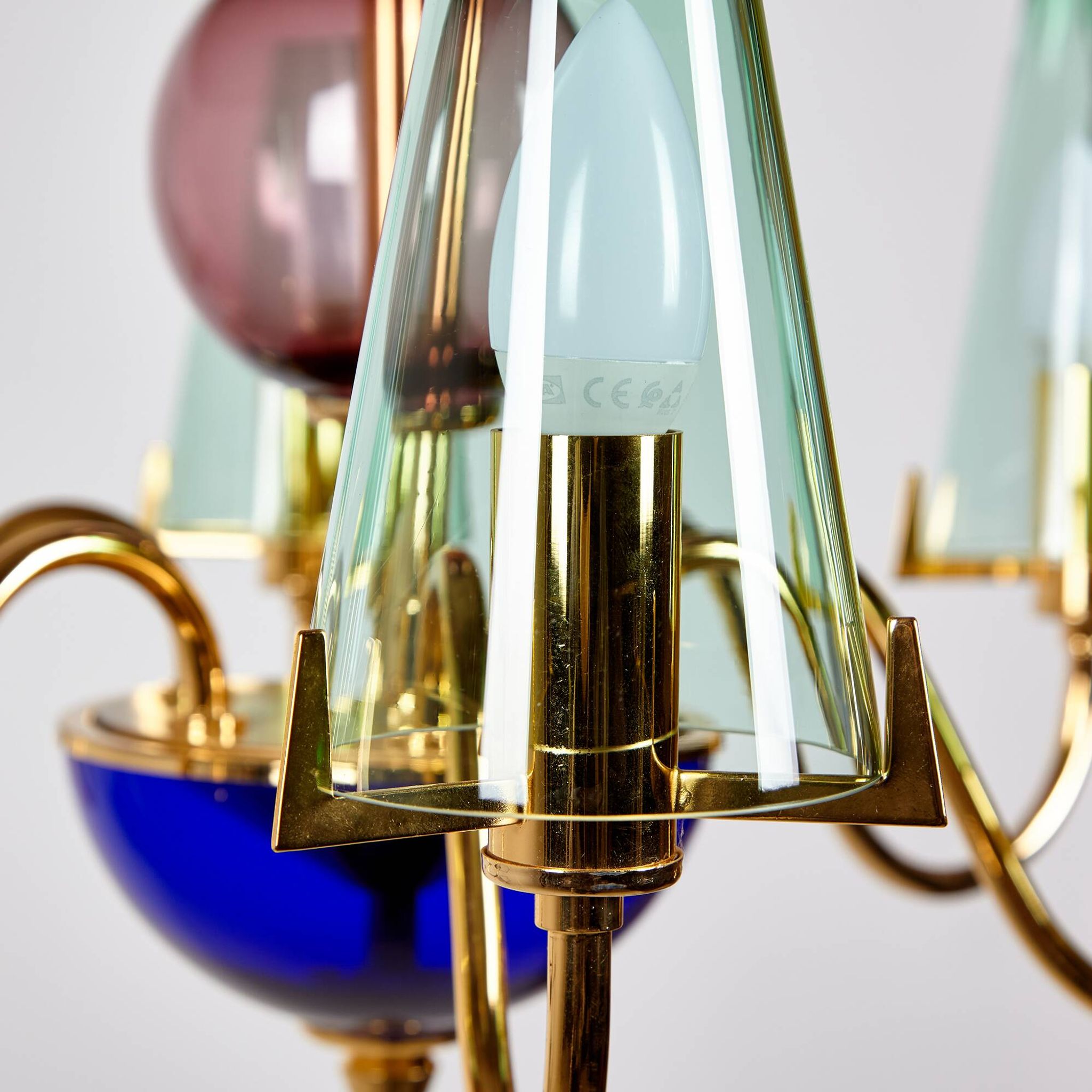 Italian Glass Chandelier, 1980s (MK9505)