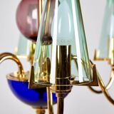 Italian Glass Chandelier, 1980s (MK9505)