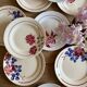 Set of 10 mismatched antique dinner plates