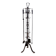 Set d'outils pour cheminée en fer forgé martelé : H 127cm