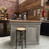 Patinated bar counter