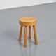 Solid pine stool, Charlotte Perriand 1960s
