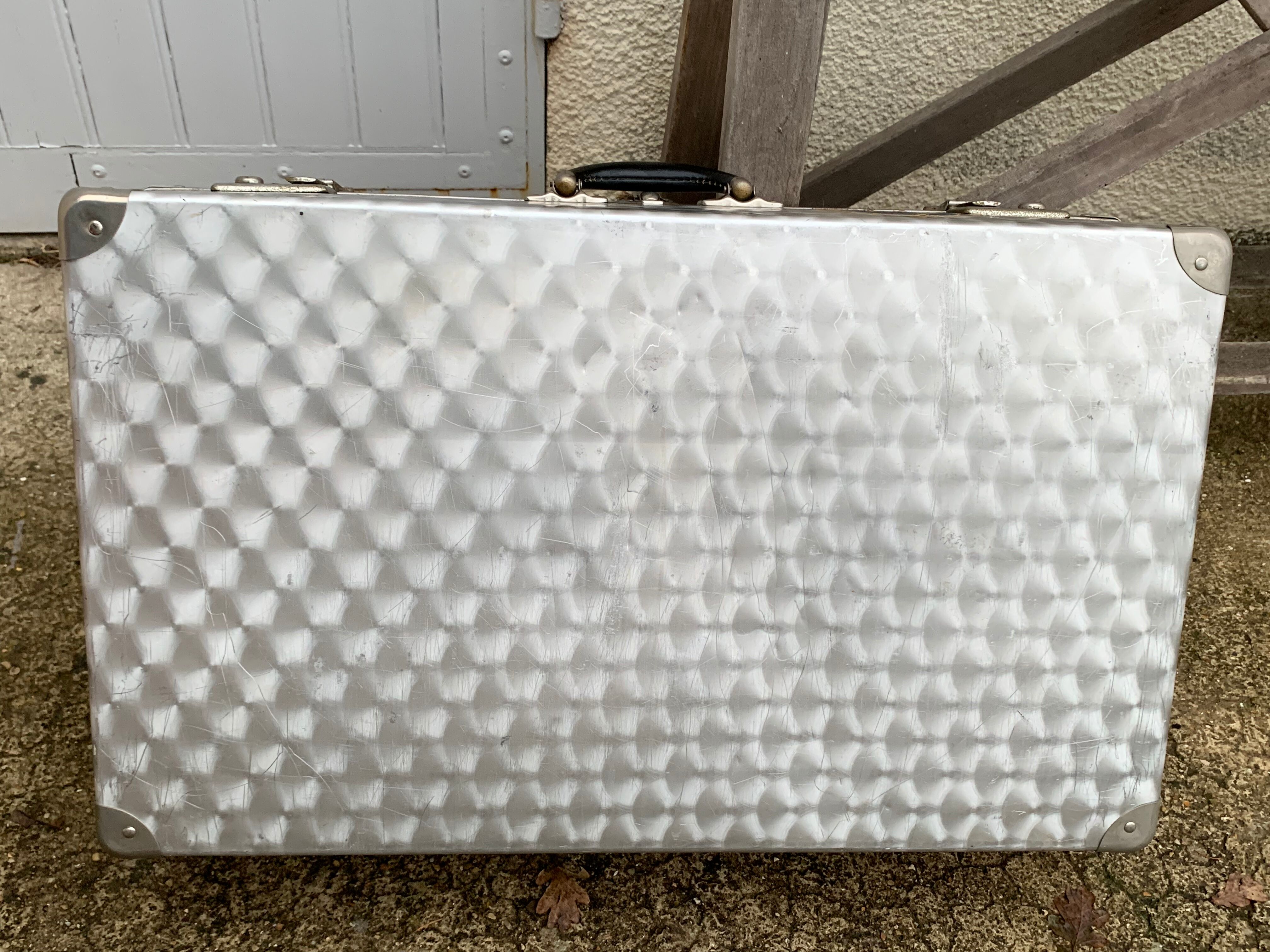 Vintage aluminum suitcases 1950