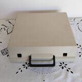 Vintage yellow portable typewriter, working, AEG, new ribbon
