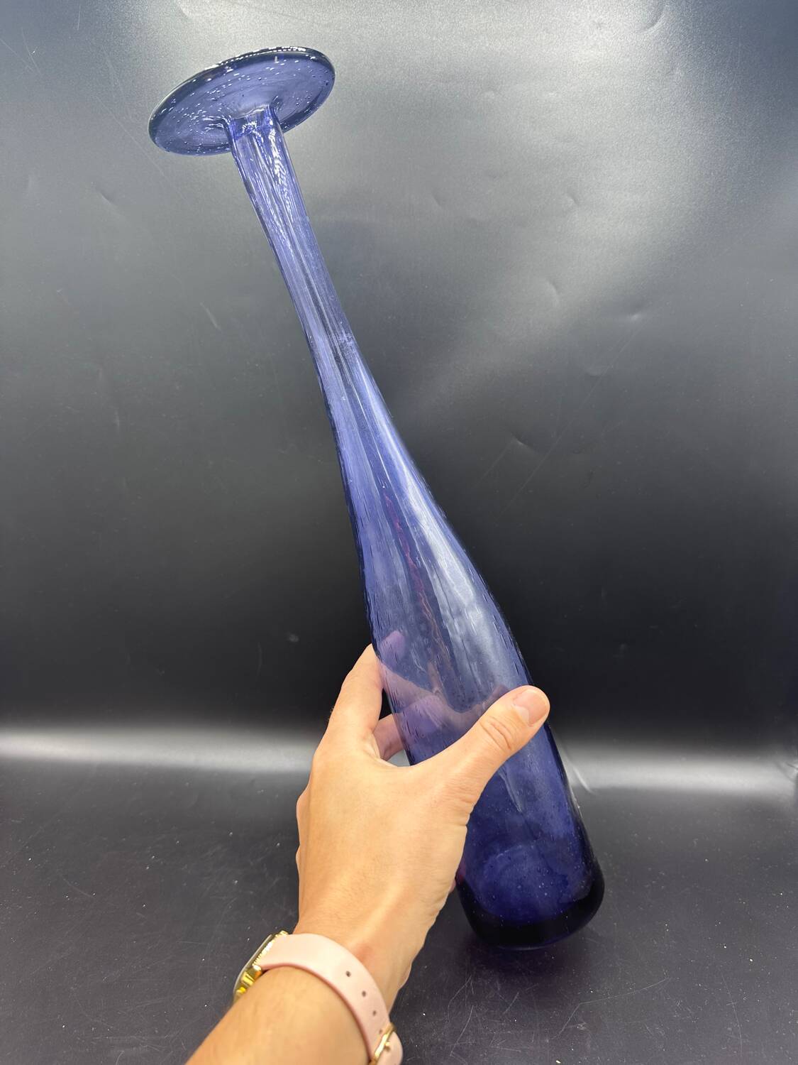 Bubble glass vase