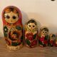 5 Russian dolls; vintage