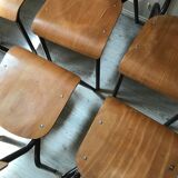 Lot of 6 vintage school chairs