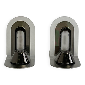 Paire d’appliques vintage - inox