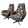 Mid century swivel armchairs
