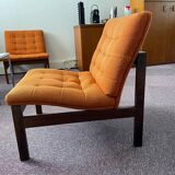 Pair of teak armchairs